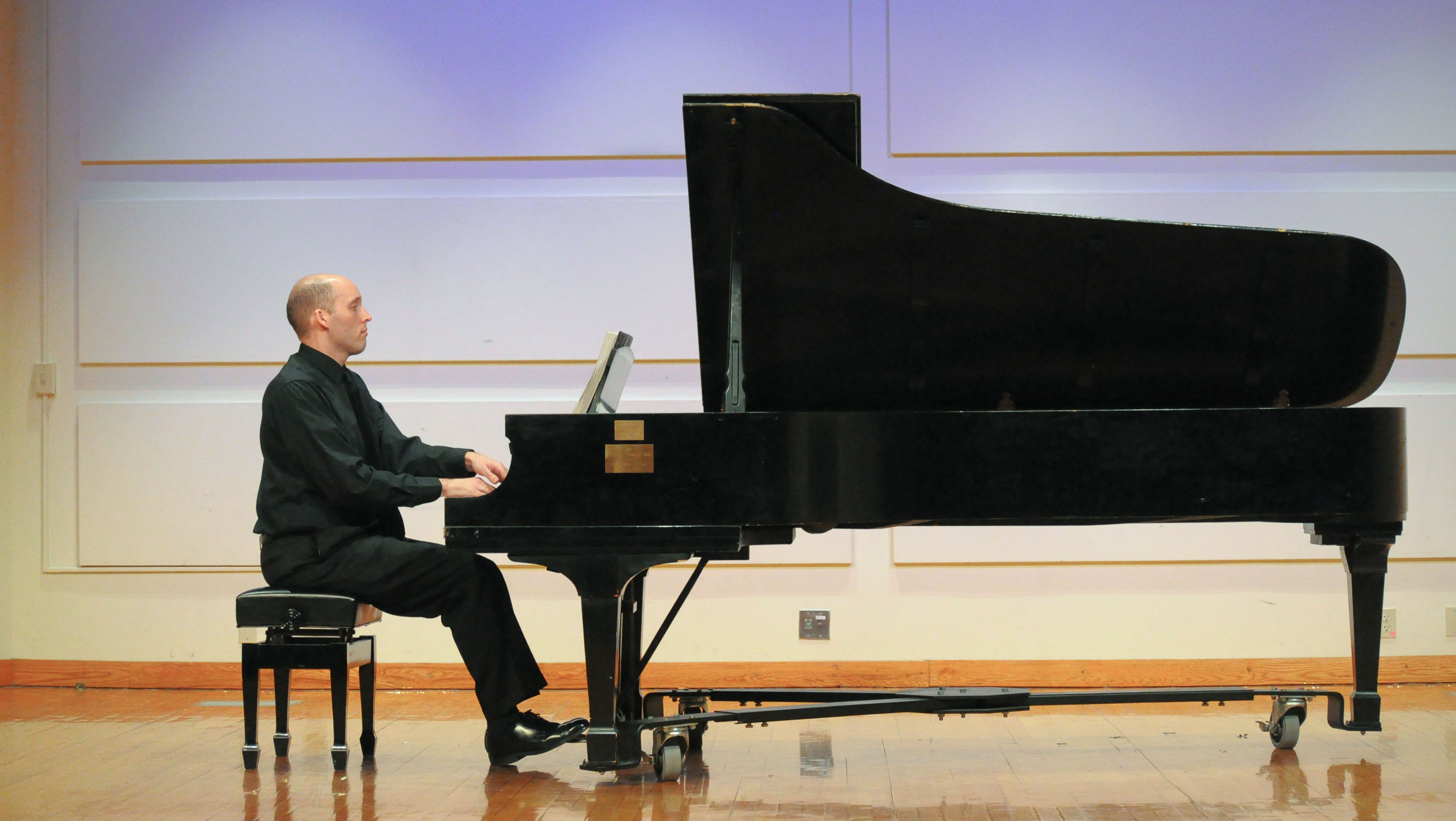 Pianist Matthew Odell performs at the Cohen Center lecture.