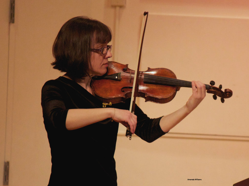 Marcia Lehninger, violin, performs with Virgina Eskin.