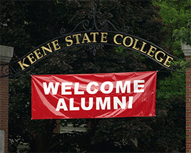 Welcome Alumni banner at the Appian Gateway