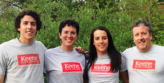 All in the family – four proud Fortier alums (l–r): Sean ’14, Sue ’86, Laryssa ’15, and Steve ’86