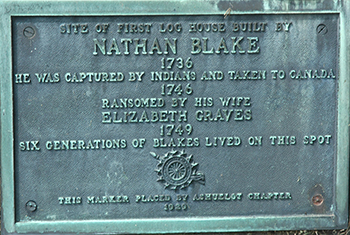 Inscription on the Blake memorial