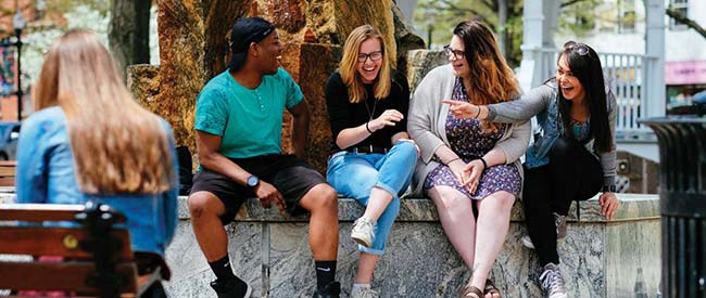 Students on Main Street