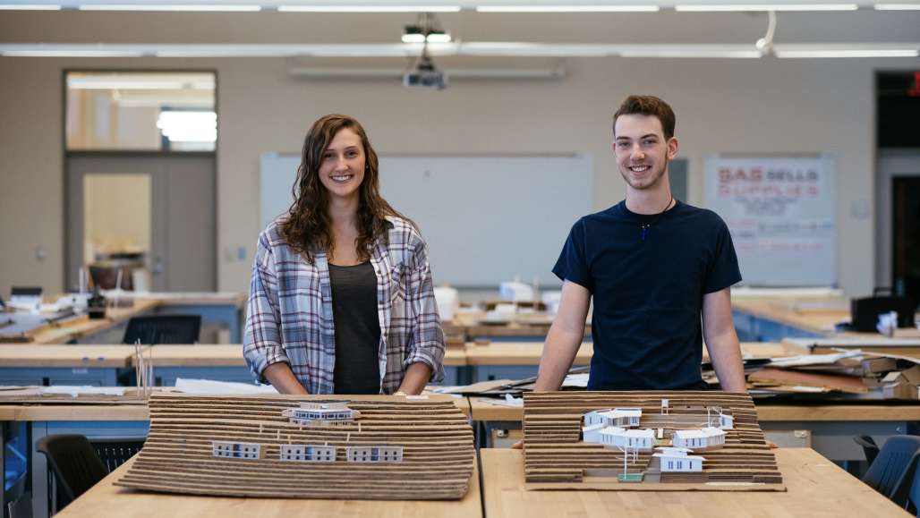 Architecture majors Rachel Lamica and Connor Bell