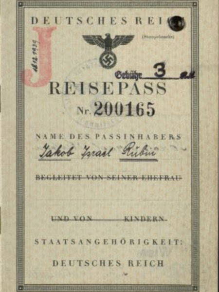 Passport of Jacob Israel Rubin