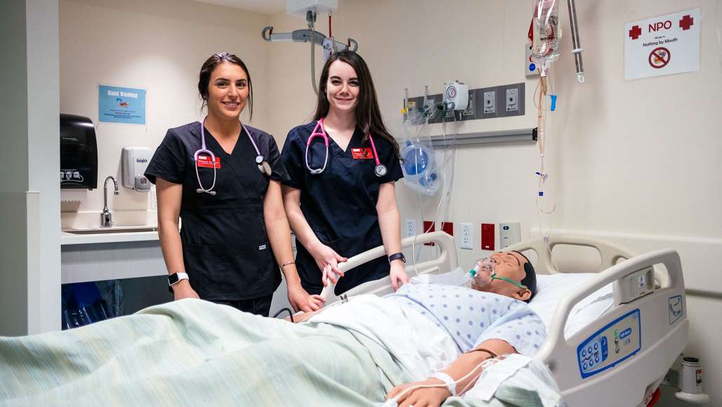 Nursing Students Makayla Philibert ‘18 and Dominique Vaillancourt ‘18