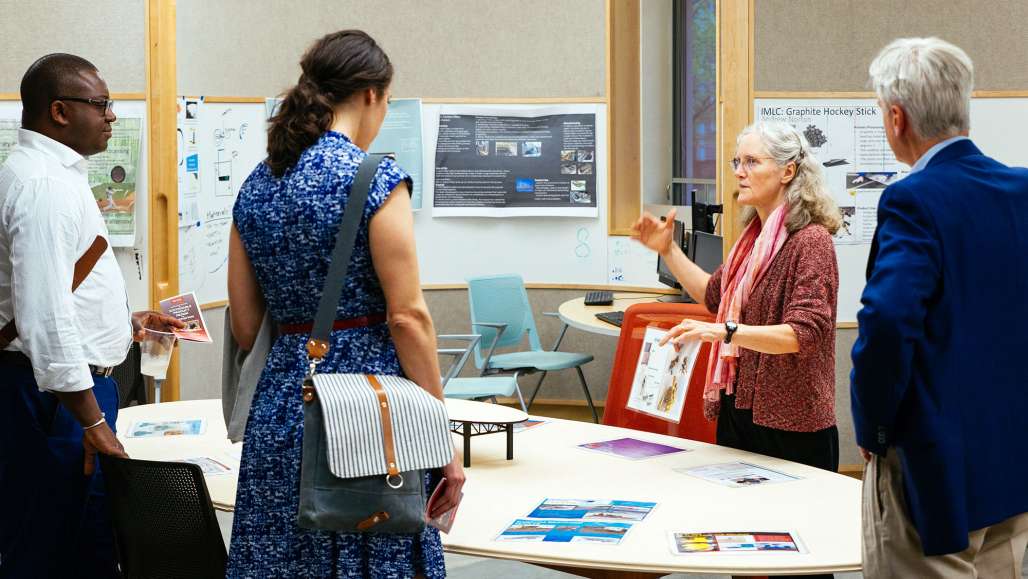 Business leaders tour Keene State’s Sustainable Product Design and Innovation laboratory