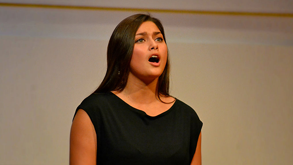 Vocal major performing