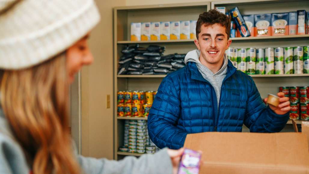 Students volunteering at the Hungry Owl