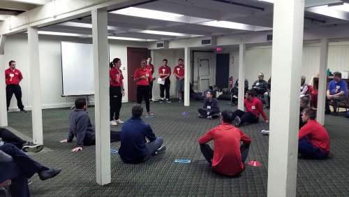 Keene State physical education students presenting “Teaching Fitness Concepts to Young Children” at the conference.