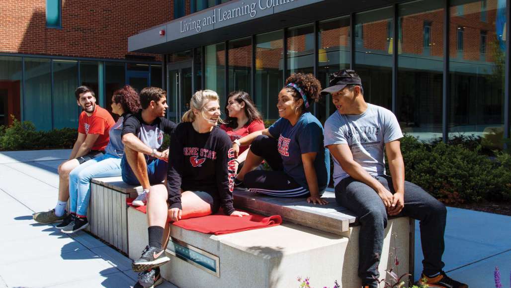 Students outside the Commons