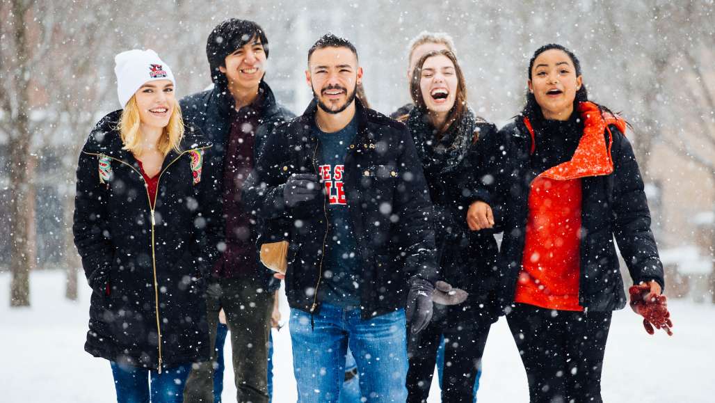 Snow on campus