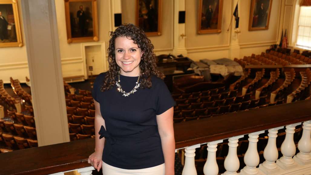 Megan Stone at the State House