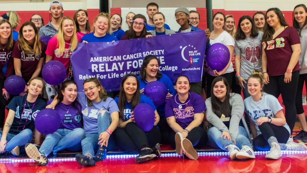 Keene State's Relay for Life team