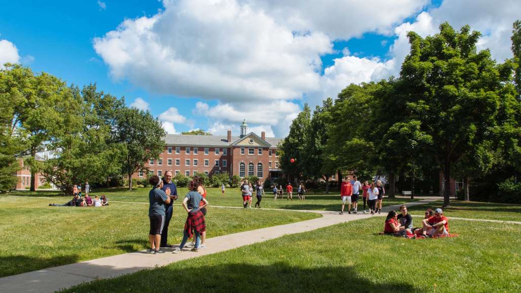 Students on Fiske Quad