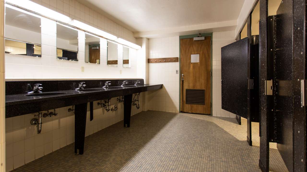 Carle Hall, bathroom
