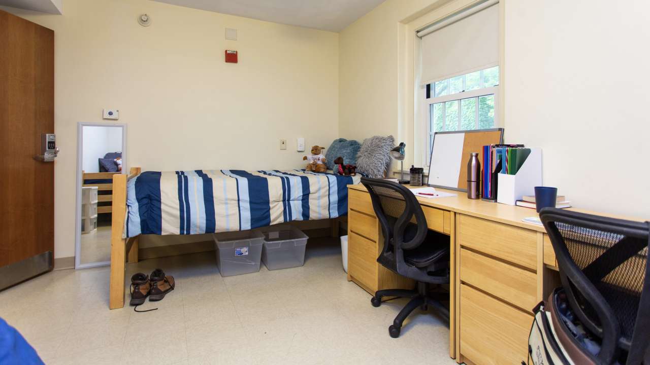 Fiske Hall, dorm room, looking toward window