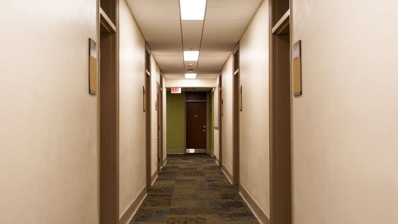 Huntress Hall hallway