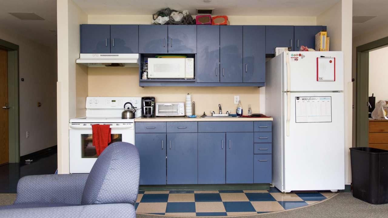 Pondside I shared kitchen space