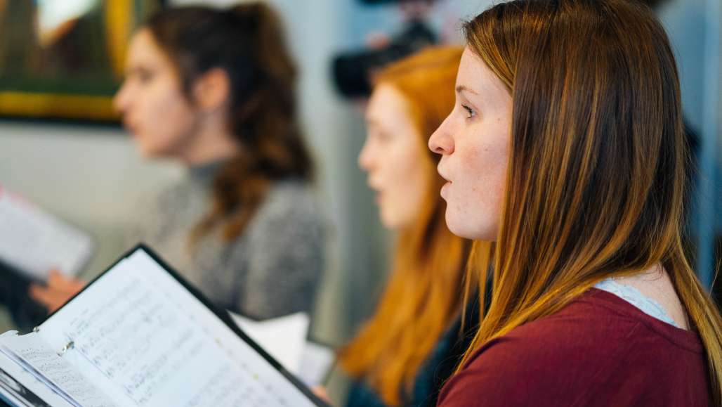 Keene State Chamber Singers in performance last February