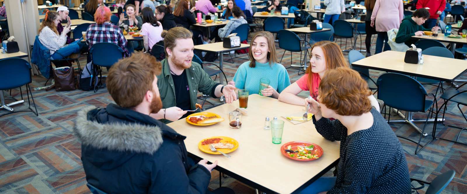 Students in dining common.