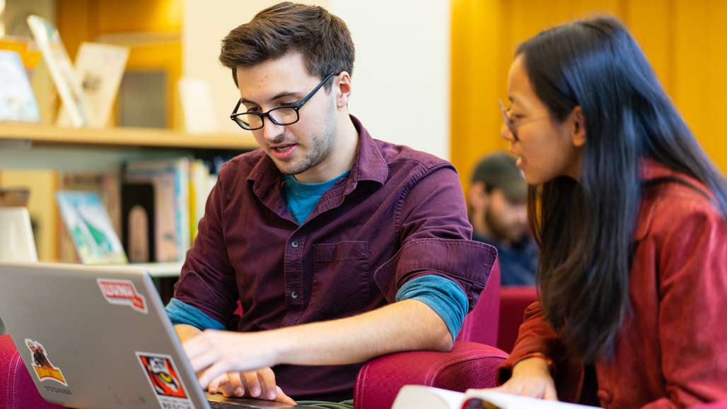 Students studying