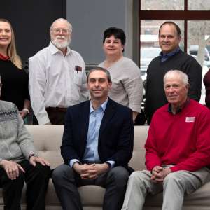 Top Row, from left:  Kristin Brooks ’11, Brian Burford ’72, Leslie Ringuette ’86, Scott Kuhnly ’88. Kathleen Daugherty ’17. Bottom Row:  Ray Jobin ’63 M’70, Josh Houle ’96, David Westover ’72  Not Pictured:  Trina Baumgartner ’13, Lang Plumer ’60, Emily Reed ’14, Rob Wollner ’96, Erin Zoellick ’13