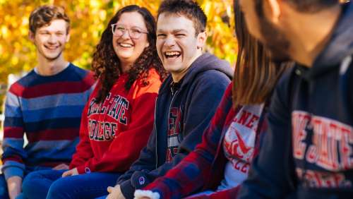 Fall Students Sitting
