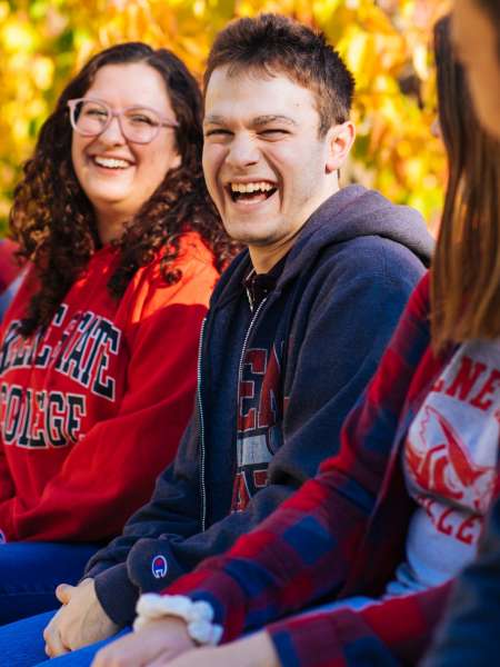 Fall Students Sitting