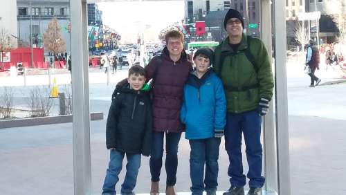 Dr. Dunn and family in Philadelphia