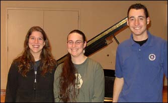 From left to right: Gayle Ravlin, Emilie Zucker,Tyler Reed (not pictured, Nathan Shower)