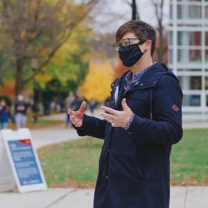 Melinda Treadwell on Appian Way with Student