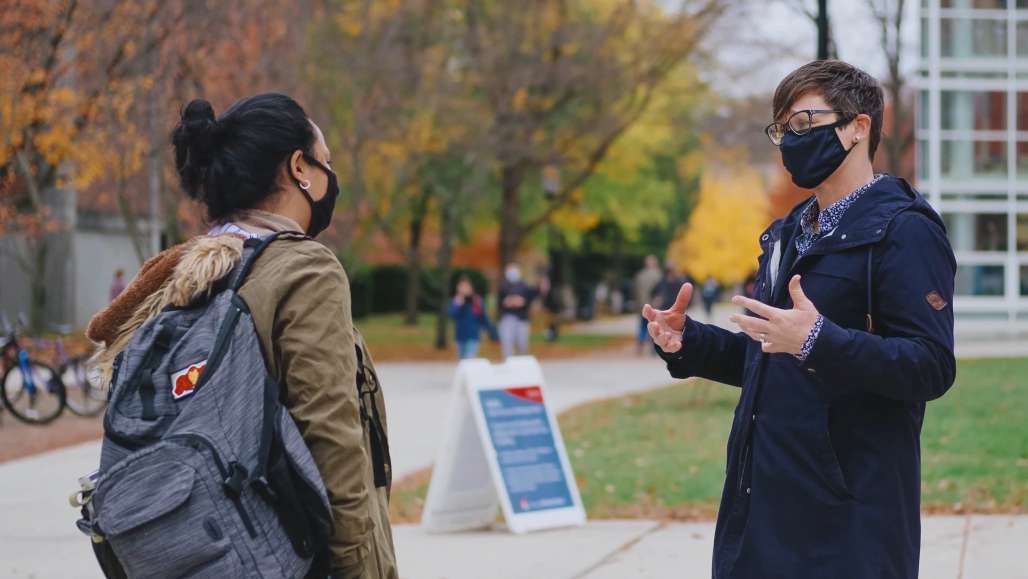 Melinda Treadwell on Appian Way with Student
