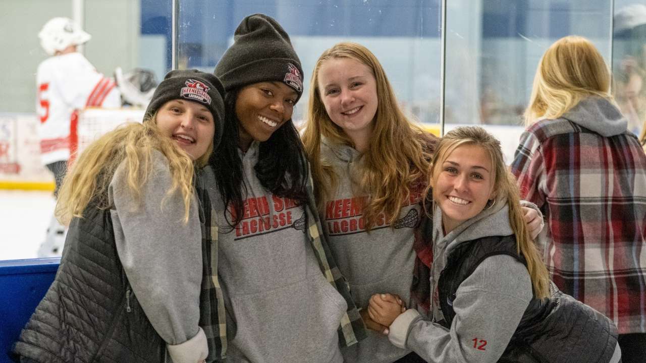 Keene State Women's Lacrosse Members in KSC vs. UNH Men's Hockey