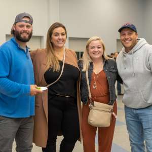 Jocelyne Cummings '09 and friends at KSC Men's Hockey vs. UNH