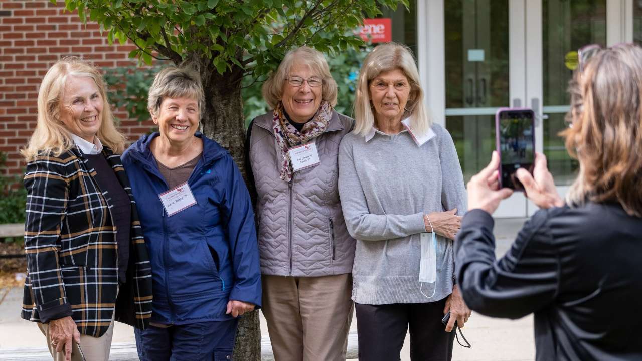 Alumni from the Class of 1971 Pose for a Photo during Alumni Weekend 2021