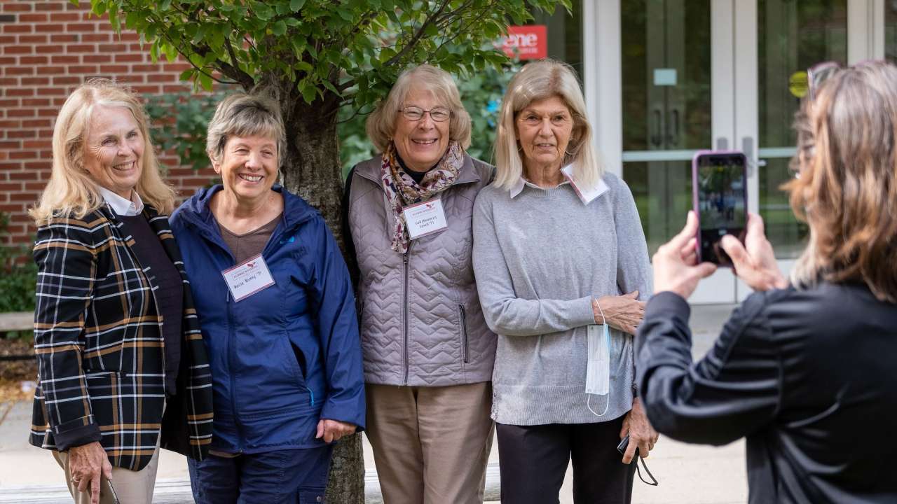 Class of 1971 alumni pose for a photo at Alumni Weekend 2021