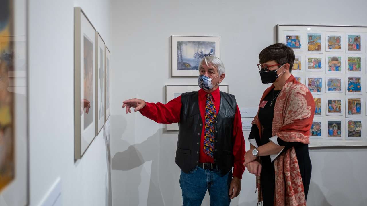 David E. White and Melinda Treadwell during Alumni Weekend 2021