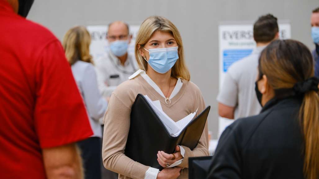 Helen Werner '22 at the 2021 Fall Safety Career Fair