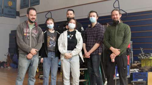 Film Studies students on movie