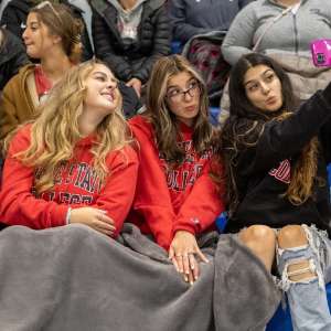 Students at Hockey Game