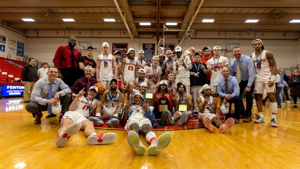 Keene State College's men's basketball team won the 2023 LEC championship tournament on February 25, 2023