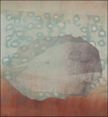 "Holy Ghosts," a monotype piece by Erika Radich.