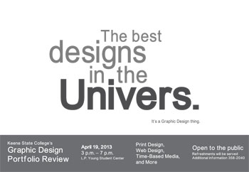 Graphic Design show on April 19, 2013