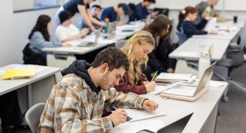 A classroom filled with students