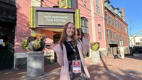 Among Melissa Jellie’s passions is getting independent films produced by community members and students air time on NHPBS. "Stories connect people and everyone has a story," she says. (Photo by Jennifer Moore)